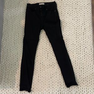 Madewell black 9” high rise skinny